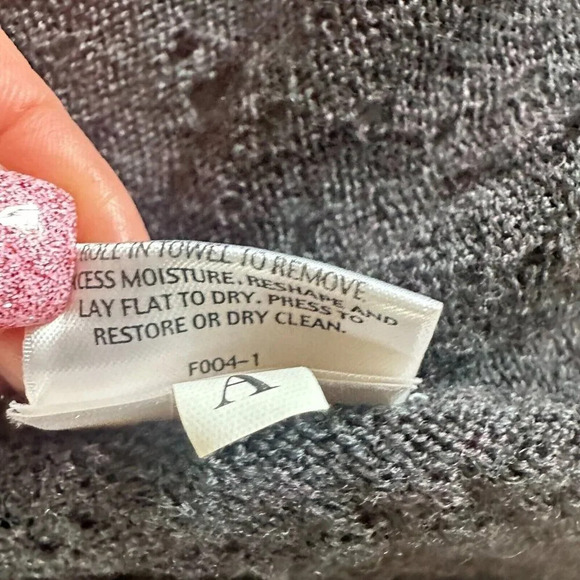 Eileen Fisher Merino Wool Open Cardigan Draped Grey Textured - Picture 15 of 16